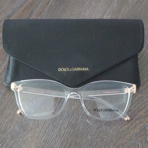 Dolce & Gabbana Clear and Gold Women's Glasses